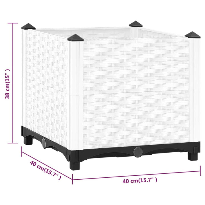 Plantenbak verhoogd 40x40x38 cm polypropeen