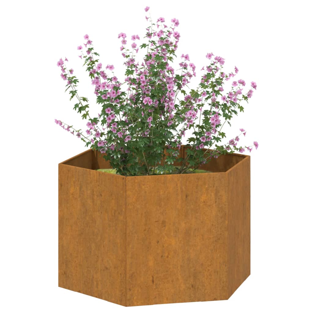 Plantenbak 60x60x45 cm cortenstaal grijs