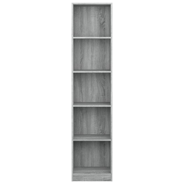 Boekenkast 40x24x175 cm bewerkt hout grijs sonoma eikenkleurig