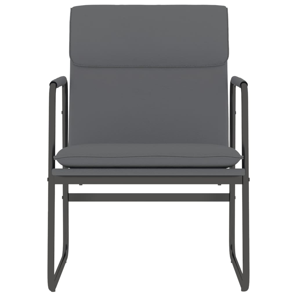 Loungestoel 55x64x80 cm kunstleer grijs