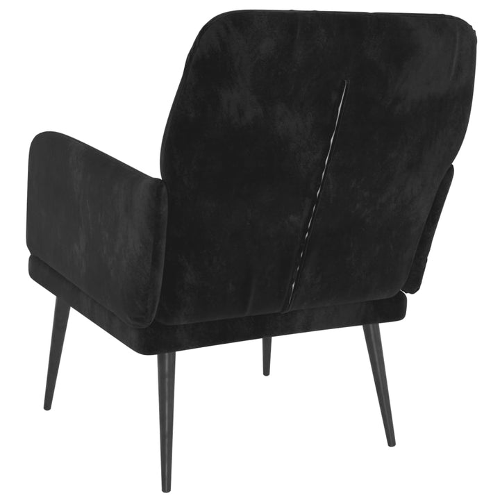 Fauteuil 62x79x79 cm fluweel zwart