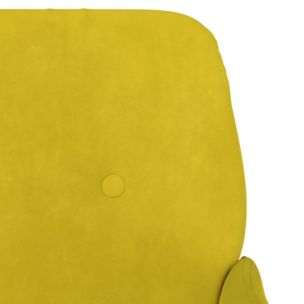 Bankje 108x79x79 cm fluweel geel
