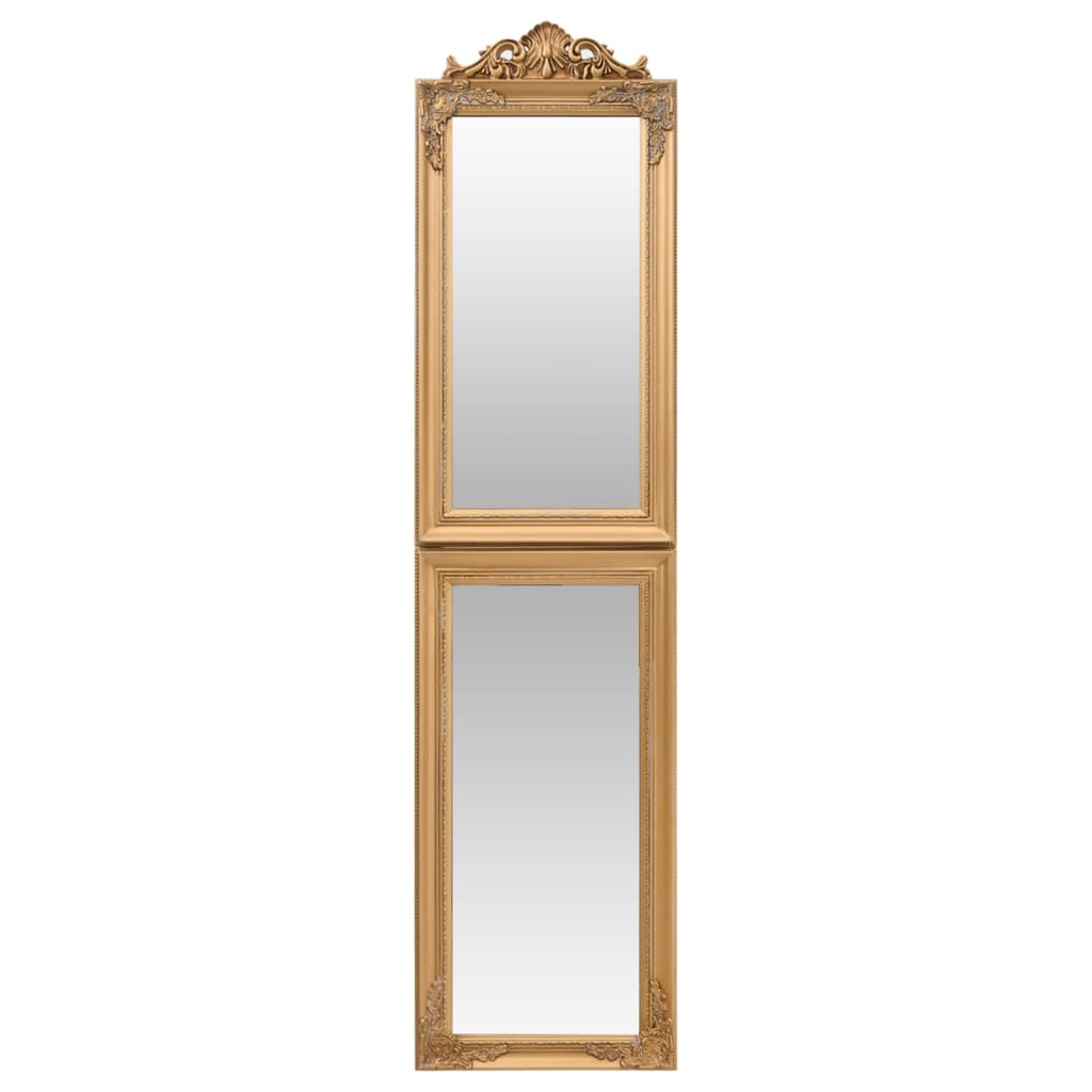 Spiegel vrijstaand 50x200 cm goudkleurig