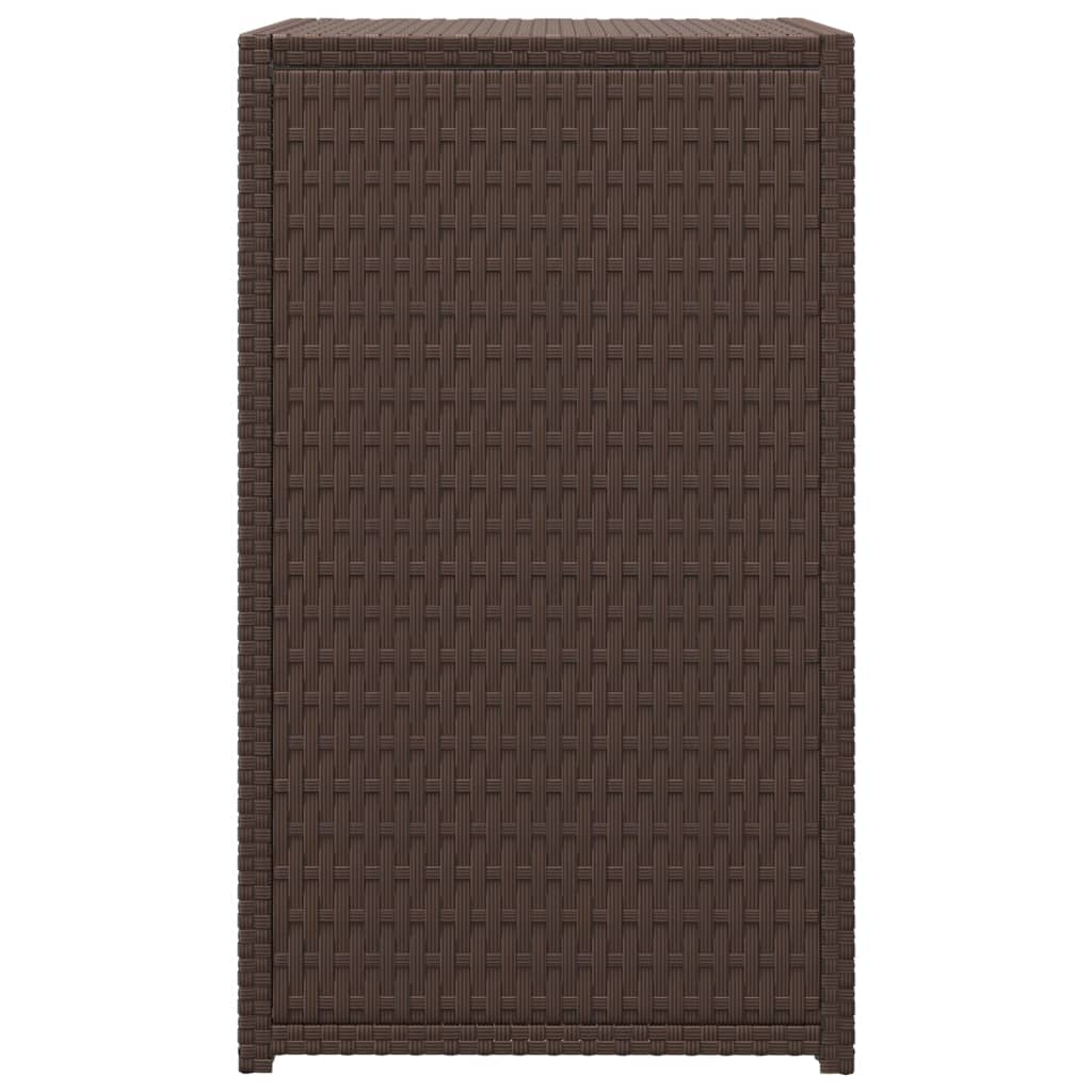 Bijzettafel C-vormig 40x35x60 cm poly rattan bruin