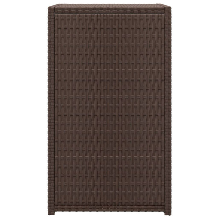 Bijzettafel C-vormig 40x35x60 cm poly rattan bruin