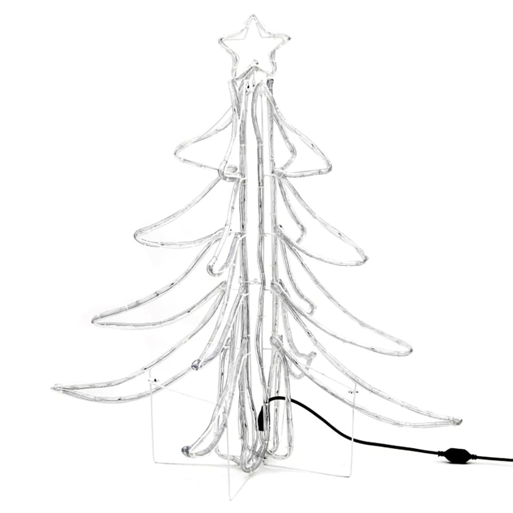 Kerstfiguur boom 3 st inklapbaar met LED's 87x87x93 cm warmwit