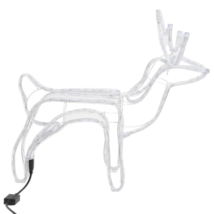 Kerstfiguur rendier 3 st 60x30x60 cm warmwit