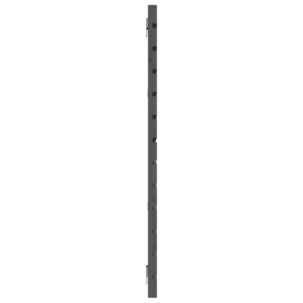 Hoofdbord wandmontage 206x3x91,5 cm massief grenenhout grijs
