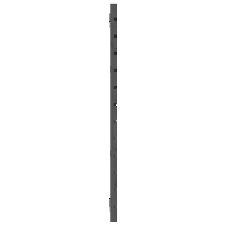 Hoofdbord wandmontage 206x3x91,5 cm massief grenenhout grijs