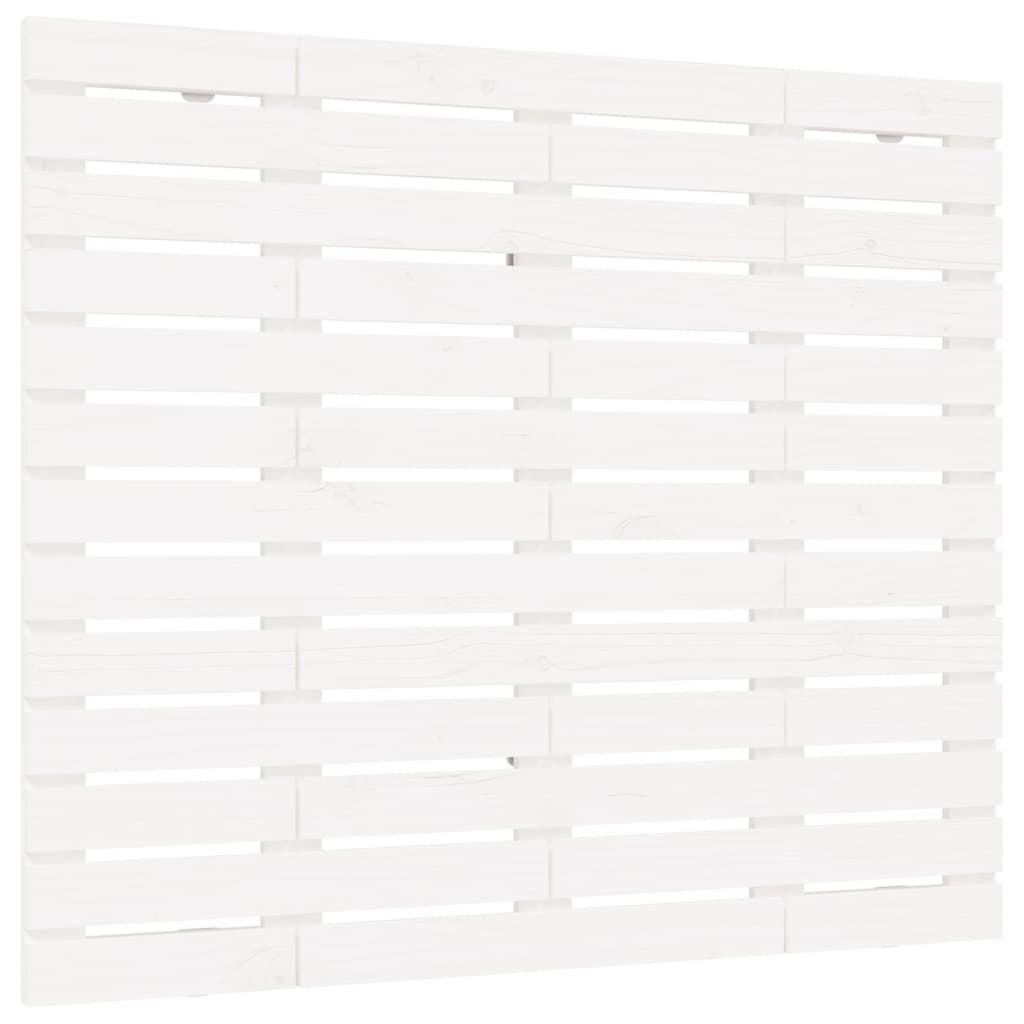 Hoofdbord wandmontage 96x3x91,5 cm massief grenenhout wit