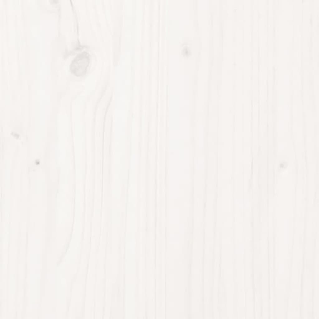 Hoofdbord wandmontage 96x3x91,5 cm massief grenenhout wit