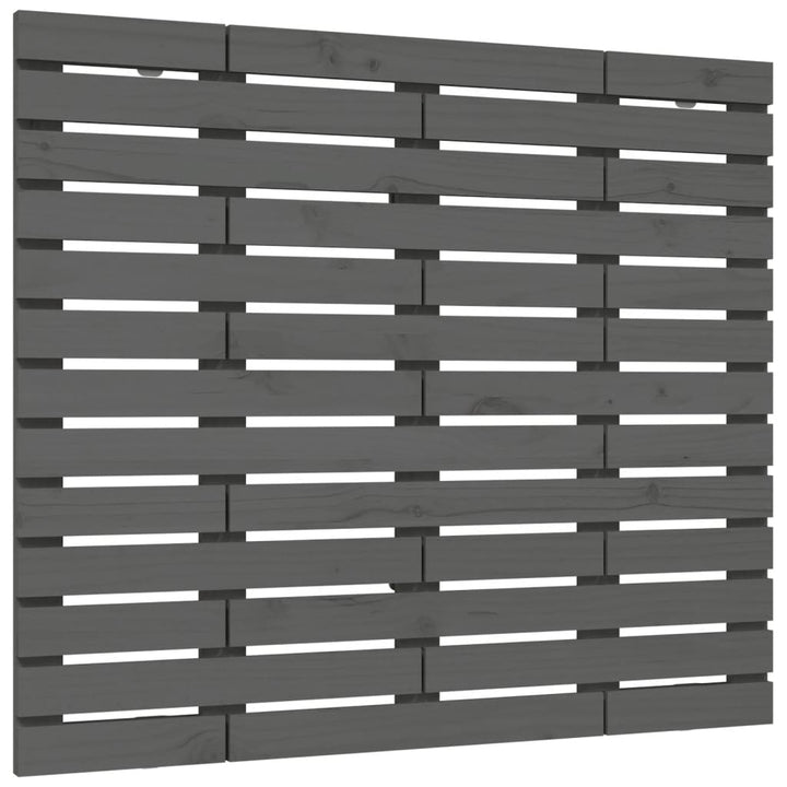 Hoofdbord wandmontage 96x3x91,5 cm massief grenenhout grijs