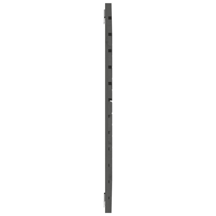 Hoofdbord wandmontage 96x3x91,5 cm massief grenenhout grijs