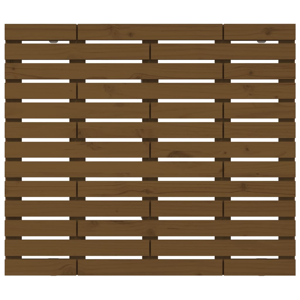 Hoofdbord wandmontage 96x3x91,5 cm grenenhout honingbruin