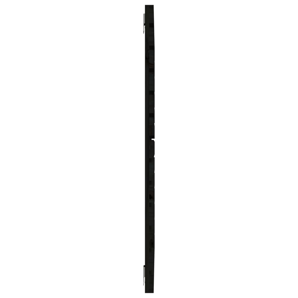 Hoofdbord wandmontage 96x3x91,5 cm massief grenenhout zwart