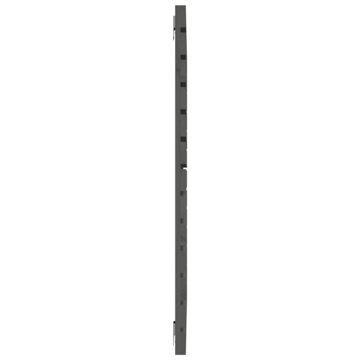Hoofdbord wandmontage 126x3x91,5 cm massief grenenhout grijs