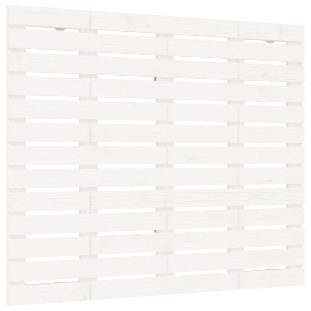 Hoofdbord wandmontage 146x3x91,5 cm massief grenenhout wit