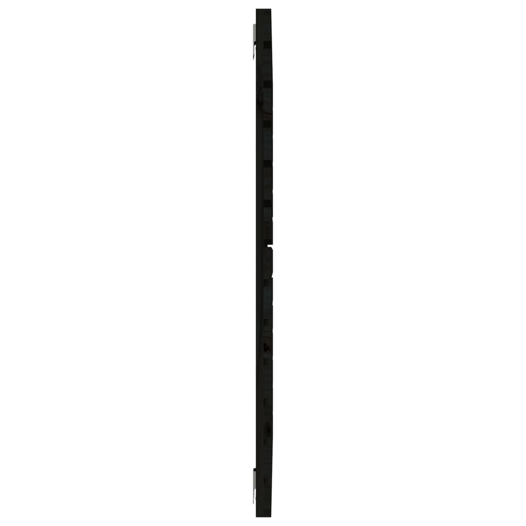 Hoofdbord wandmontage 146x3x91,5 cm massief grenenhout zwart