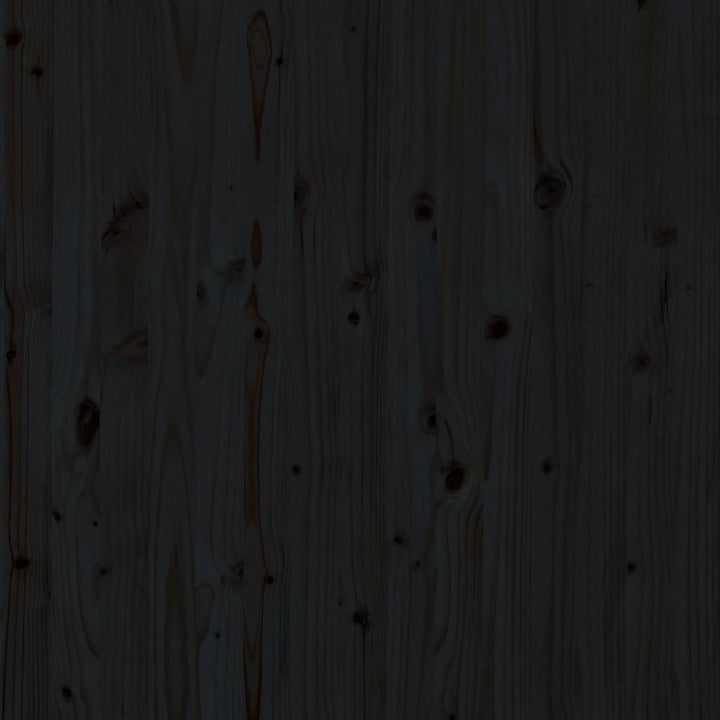 Hoofdbord wandmontage 146x3x91,5 cm massief grenenhout zwart