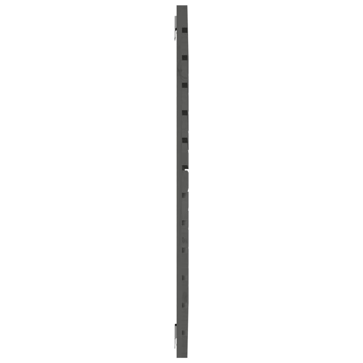 Hoofdbord wandmontage 81x3x91,5 cm massief grenenhout grijs