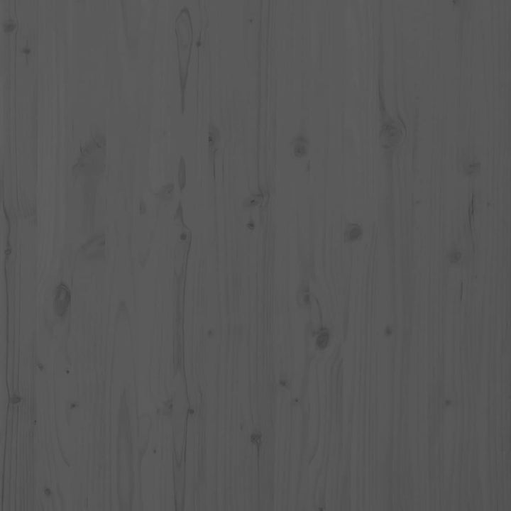 Hoofdbord wandmontage 81x3x91,5 cm massief grenenhout grijs