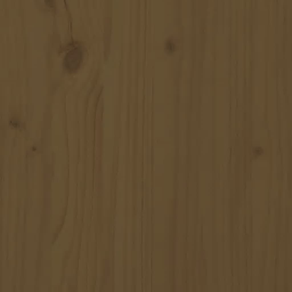 Hoofdbord wandmontage 81x3x91,5 cm grenenhout honingbruin