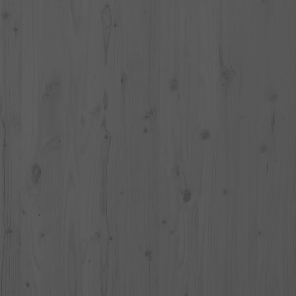Hoofdbord wandmontage 166x3x91,5 cm massief grenenhout grijs