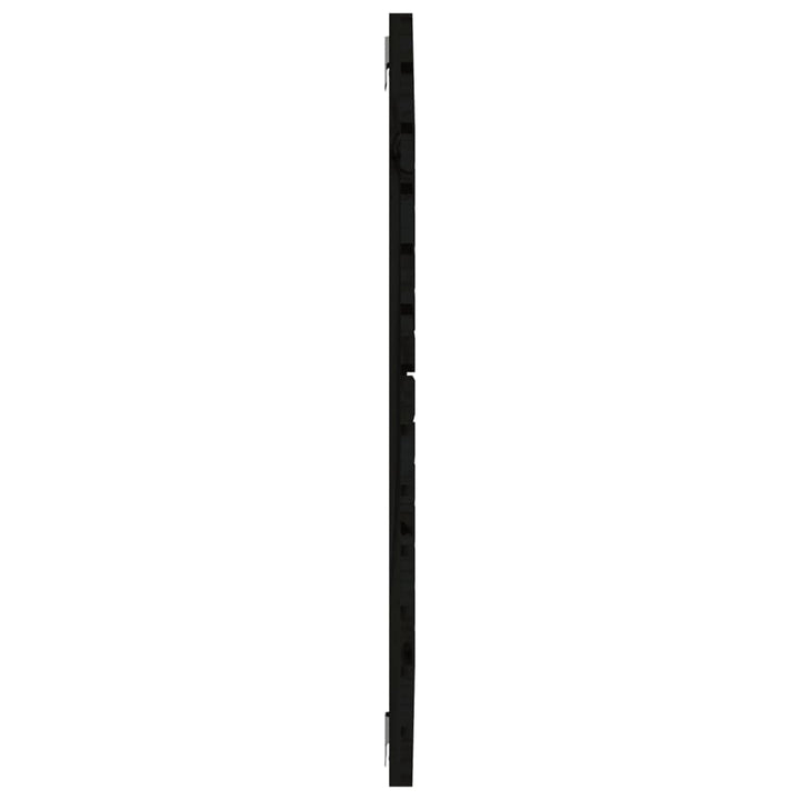 Hoofdbord wandmontage 141x3x91,5 cm massief grenenhout zwart