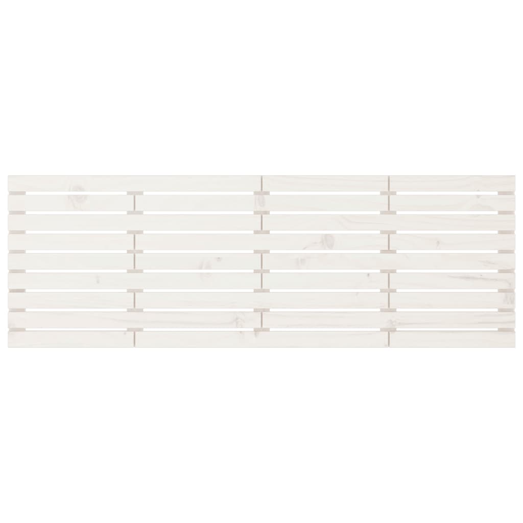 Hoofdbord wandmontage 206x3x63 cm massief grenenhout wit