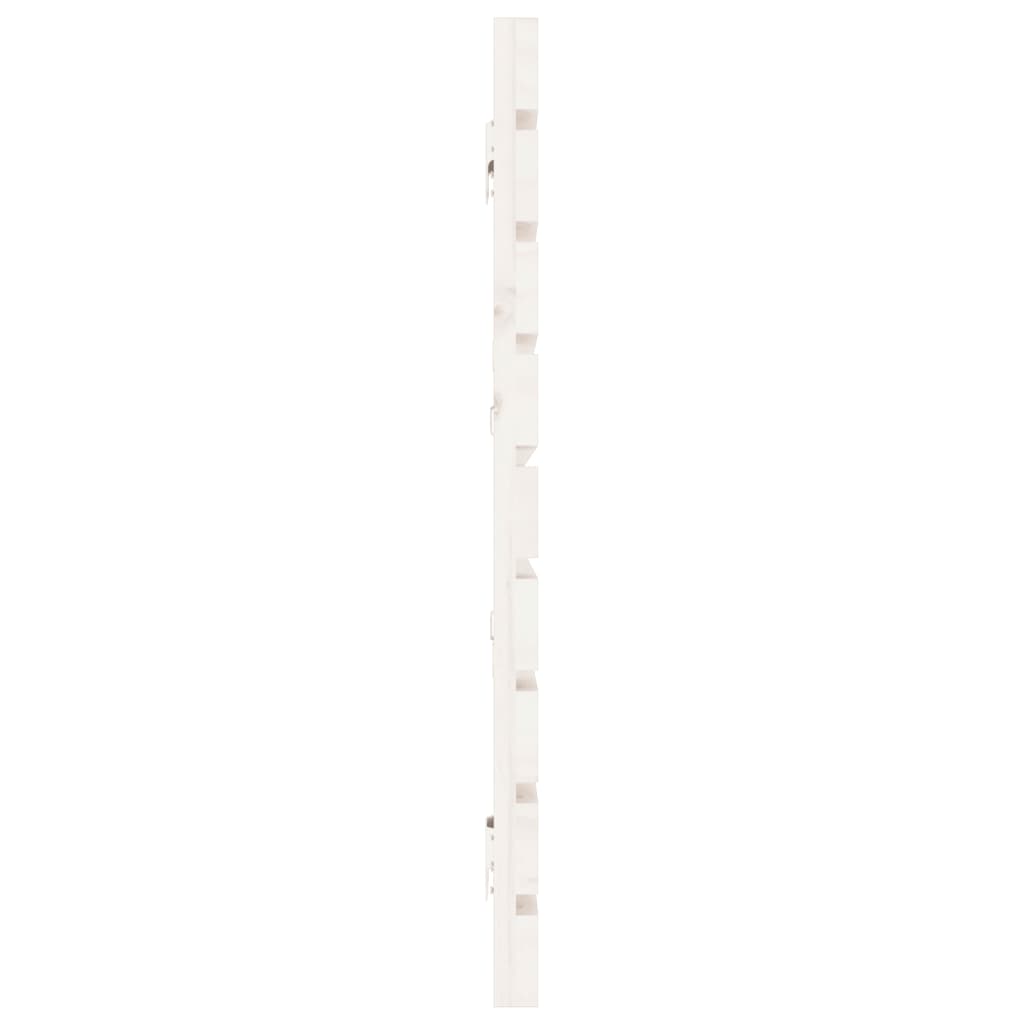 Hoofdbord wandmontage 206x3x63 cm massief grenenhout wit