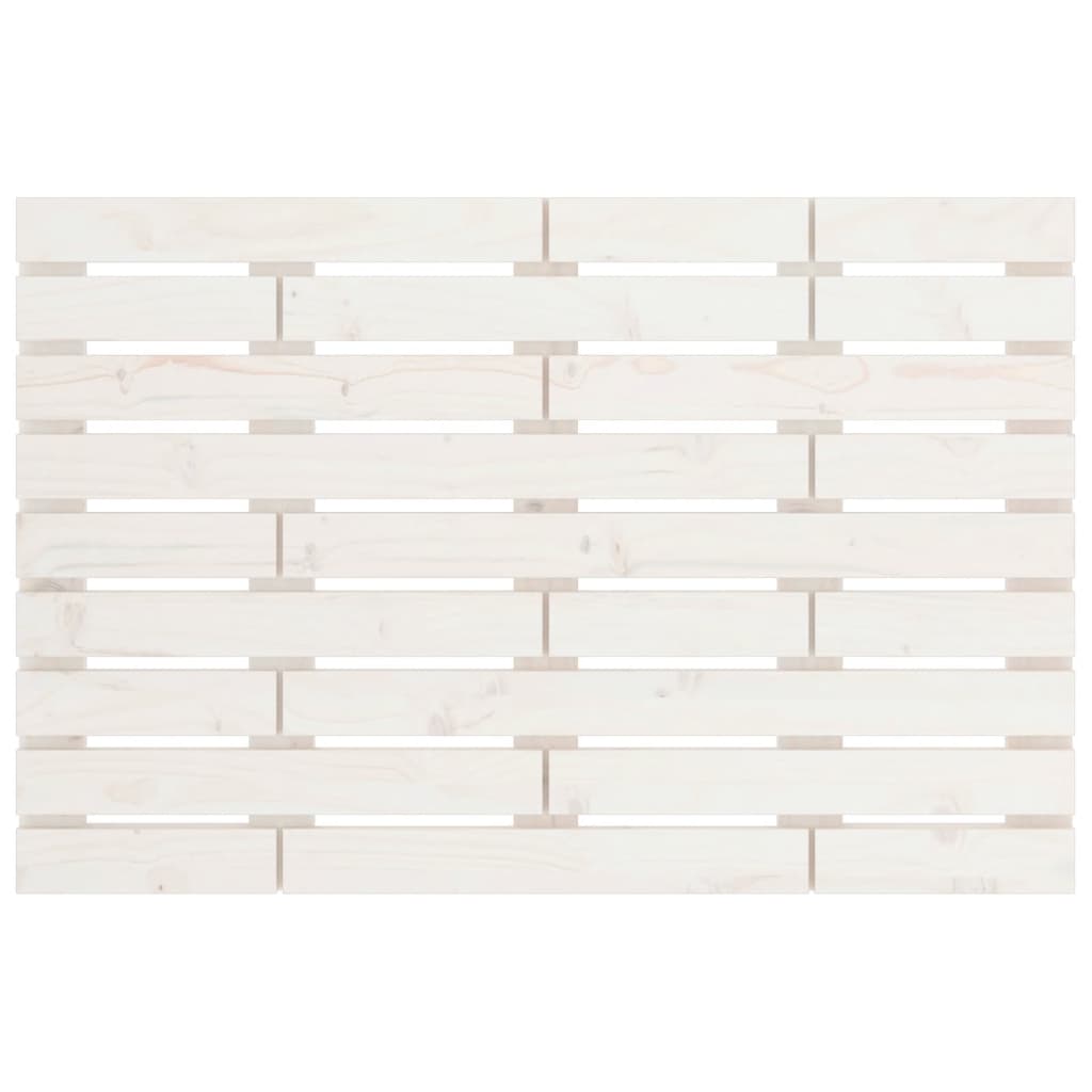 Hoofdbord wandmontage 96x3x63 cm massief grenenhout wit