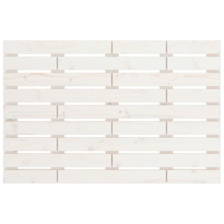 Hoofdbord wandmontage 96x3x63 cm massief grenenhout wit