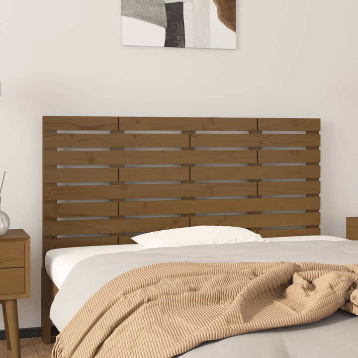Hoofdbord wandmontage 156x3x63 cm grenenhout honingbruin