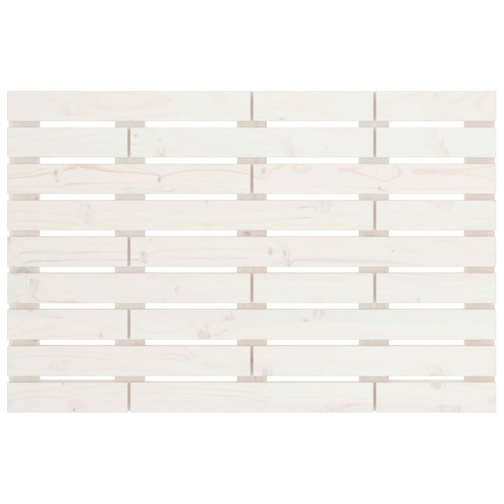 Hoofdbord wandmontage 81x3x63 cm massief grenenhout wit