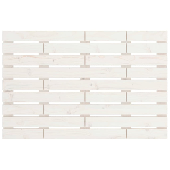 Hoofdbord wandmontage 81x3x63 cm massief grenenhout wit