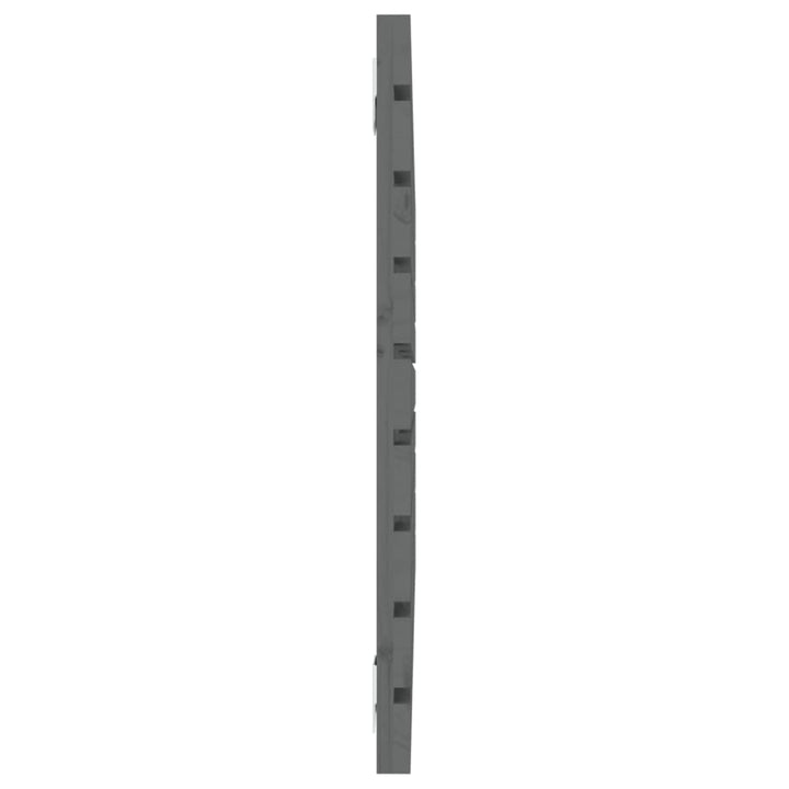 Hoofdbord wandmontage 81x3x63 cm massief grenenhout grijs