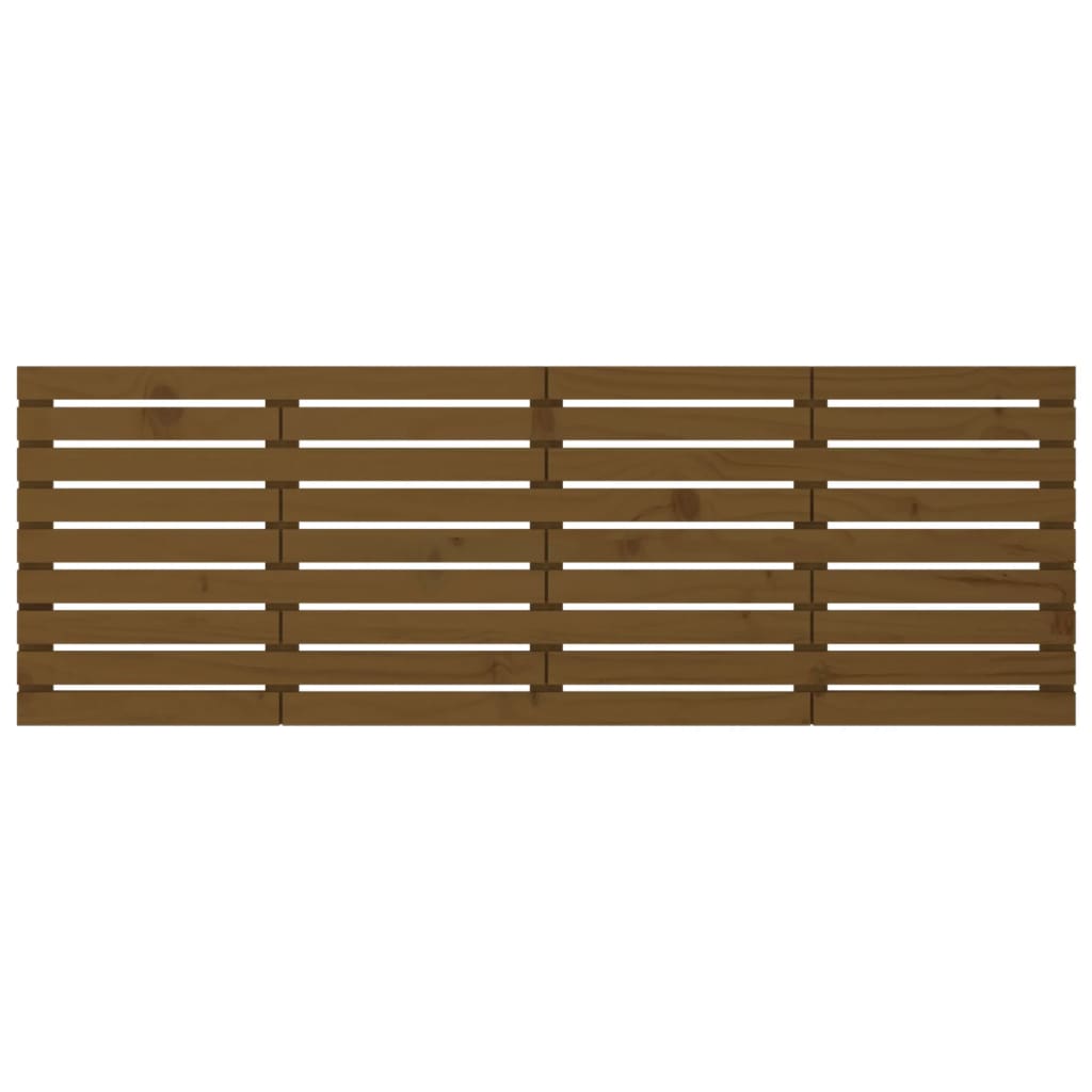 Hoofdbord wandmontage 166x3x63 cm grenenhout honingbruin