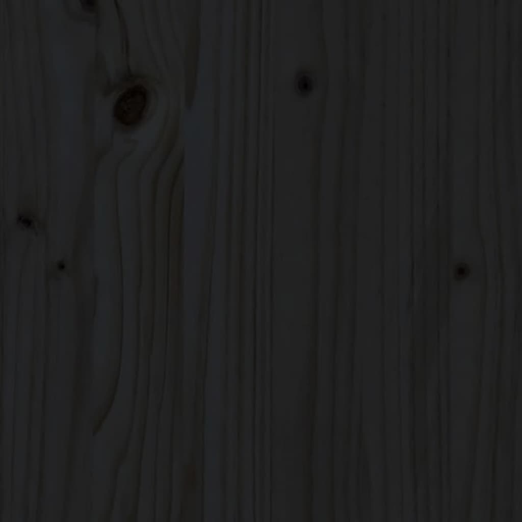 Hoofdbord wandmontage 166x3x63 cm massief grenenhout zwart
