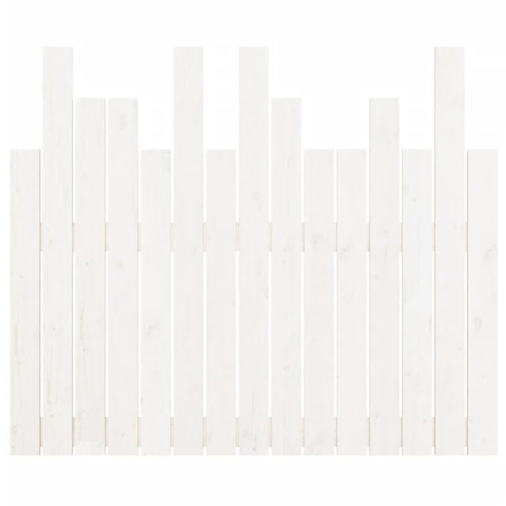 Hoofdbord wandmontage 95,5x3x80 cm massief grenenhout wit