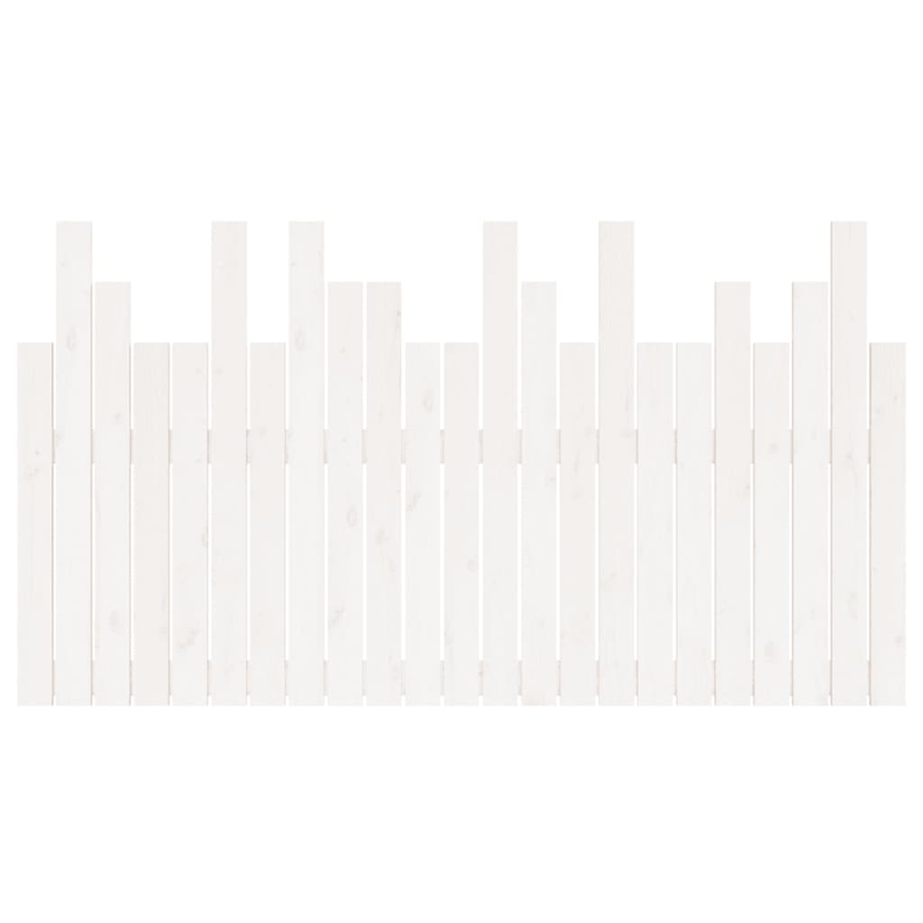 Hoofdbord wandmontage 146,5x3x80 cm massief grenenhout wit