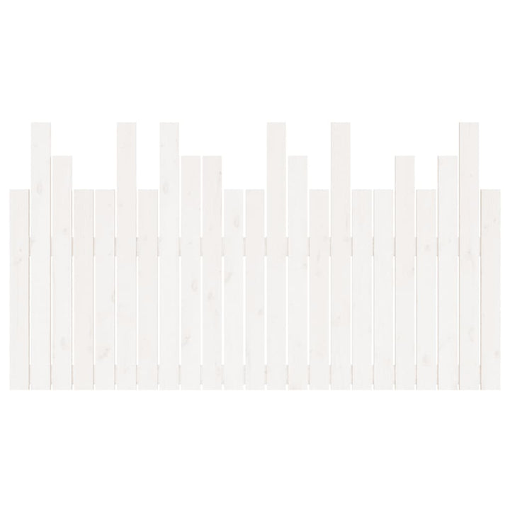 Hoofdbord wandmontage 146,5x3x80 cm massief grenenhout wit