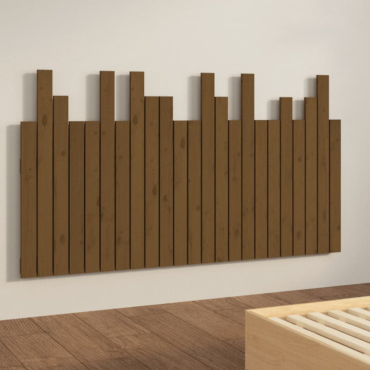 Hoofdbord wandmontage 146,5x3x80 cm grenenhout honingbruin