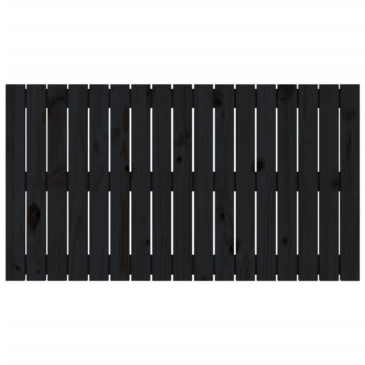 Wandhoofdbord 108x3x60 cm massief grenenhout zwart