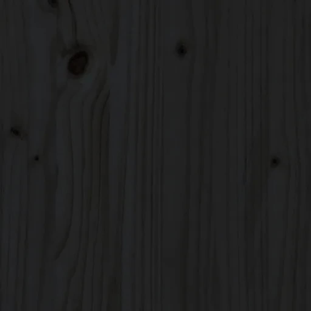 Wandhoofdbord 108x3x60 cm massief grenenhout zwart