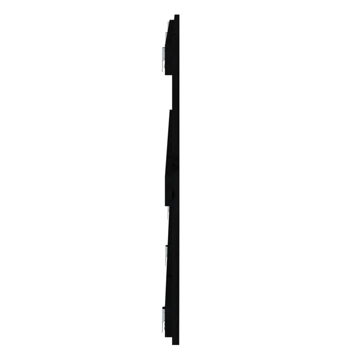 Wandhoofdbord 204x3x60 cm massief grenenhout zwart