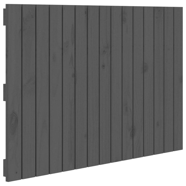 Wandhoofdbord 95,5x3x60 cm massief grenenhout grijs