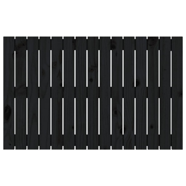 Wandhoofdbord 95,5x3x60 cm massief grenenhout zwart