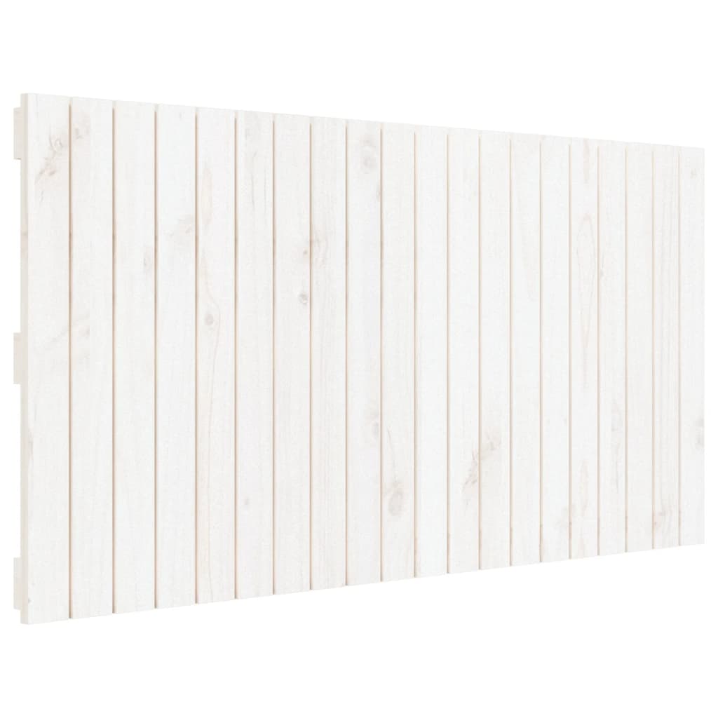 Wandhoofdbord 127,5x3x60 cm massief grenenhout wit