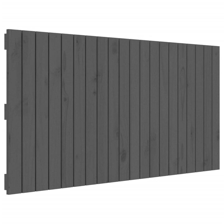 Wandhoofdbord 127,5x3x60 cm massief grenenhout grijs