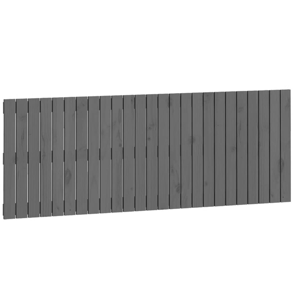 Wandhoofdbord 159,5x3x60 cm massief grenenhout grijs